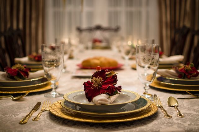 a fancy table setting