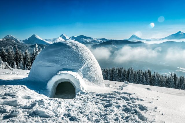 an igloo