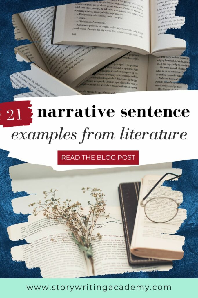 21 narrative sentence examples from literature